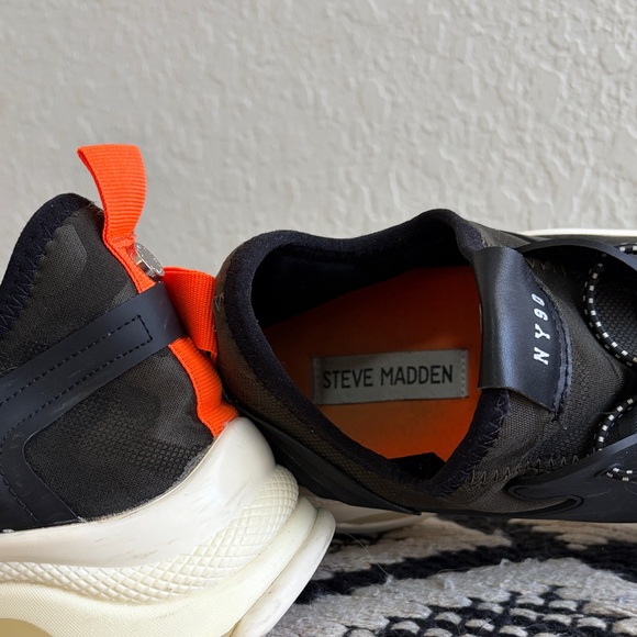 Steve Madden Camo Black and Orange Sneakers - Picture 8 of 10